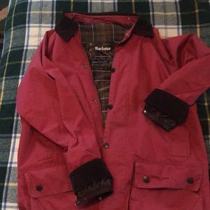 Barbour coat men’s M fits like L red